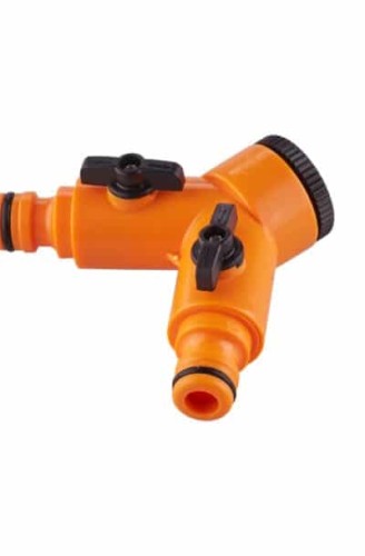 Rozgałęziacz podwójny z przyłączem do kranu 3/4” (1/2”) Verkatto