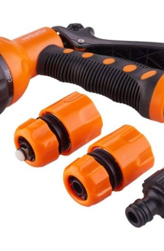 7-funkcyjny pistolet natryskowy z zestawem przyłączy 1/2” Verkatto (Pomarańczowy)