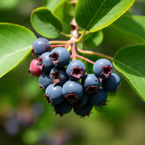 lamarcka-swidosliwa-kanadyjska-amelanchier-canadensis-biale-kwiaty-jadalne-owoce-krzew-ozdobny-sadzonka-sadzonki-zielona-para-zielonapara