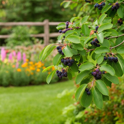 swidosliwa-kanadyjska-amelanchier-canadensis-biale-kwiaty-jadalne-owoce-krzew-ozdobny-sadzonka-sadzonki-zielona-para-zielonapara
