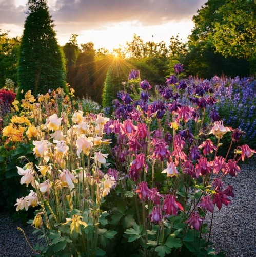 orlik-wachlarzowaty-cameo-mixed-aquilegia-flabellata-mieszanka-kolorow-niskie-zwiezle-kwiaty-bylina-sadzonka-sadzonki-zielona-para-zielonapara