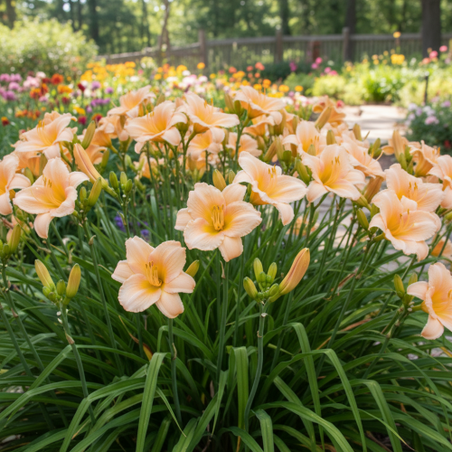 liliowiec-hemerocallis-mini-pearl-zielonapara-sadzonka-duza-zdrowa-rozowe-kwiaty