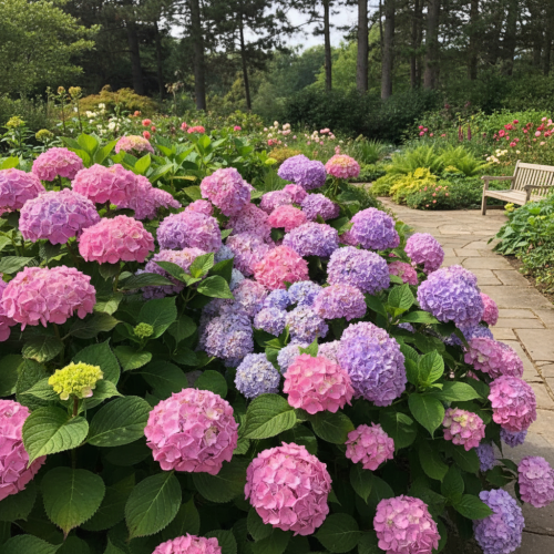 hortensja-ogrodowa-hydrangea-macrophylla-bouquet-rose-zielonapara-sadzonka-duza-zdrowa-niebieskie-kwiaty