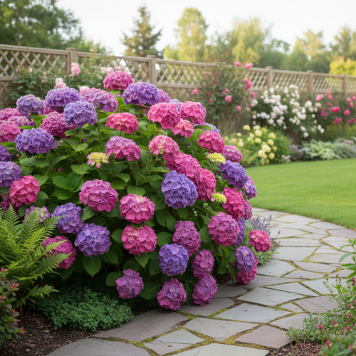 hortensja-ogrodowa-hydrangea-macrophylla-bouquet-rose-zielonapara-sadzonka-duza-zdrowa-niebieskie-kwiaty