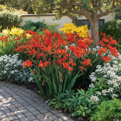 krokosmia-crocosmia-crocosmiiflora-fire-fly-zielonapara-sadzonka-duza-zdrowa-pomaranczowo-czerwone-kwiaty