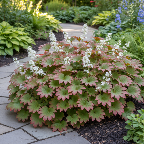 mukdenia-rossa-mukdenia-rossii-karasuba-zielonapara-sadzonka-duza-zdrowa-dekoracyjne-czerwone-liscie-biale-kwiaty