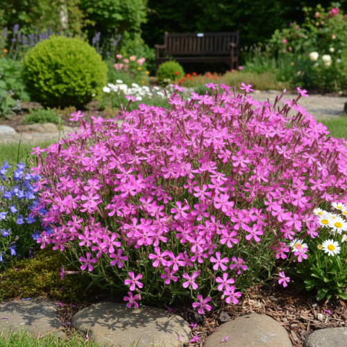 lepnica-schafta-silene-schafta-splendens-zielonapara-sadzonka-duza-zdrowa-rozowe-kwiaty