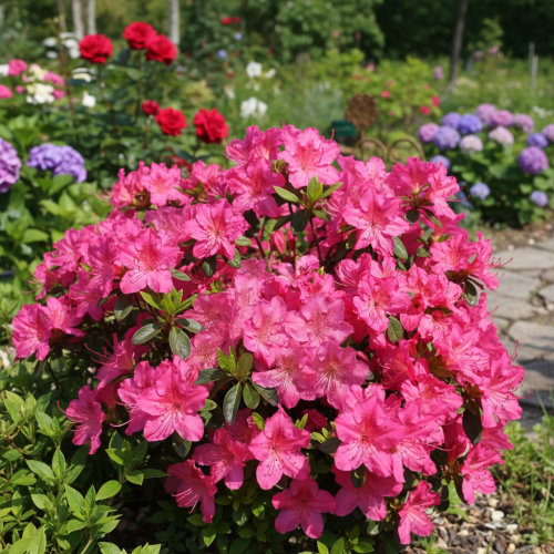 azalia-japonska-kirstin-rhododendron-japonicum-rozowe-kwiaty-niska-zageszczona-sadzonka-sadzonki-zielona-para-zielonapara