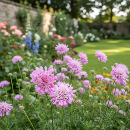 driakiew-japonska-pink-diamonds-scabiosa-japonica-rozowe-kwiaty-miododajna-dlugie-kwitnienie-kompaktowa-sadzonka-sadzonki-zielona-para-zielonapara