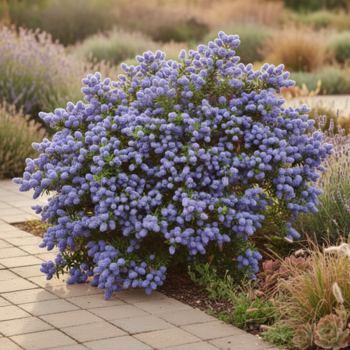 prusznik-niebieski-ceanothus-blue-jeans-zielonapara-sadzonka-duza-zdrowa-niebieskie-puszyste-kwiaty