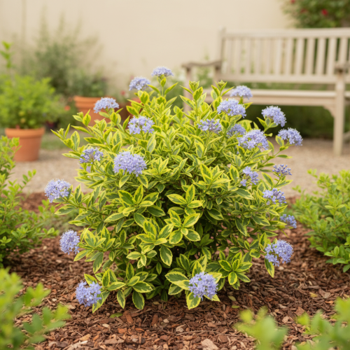 prusznik-ceanothus-el-dorado-zielonapara-sadzonka-duza-zdrowa-niebieskie-kwiaty-zlociste-liscie