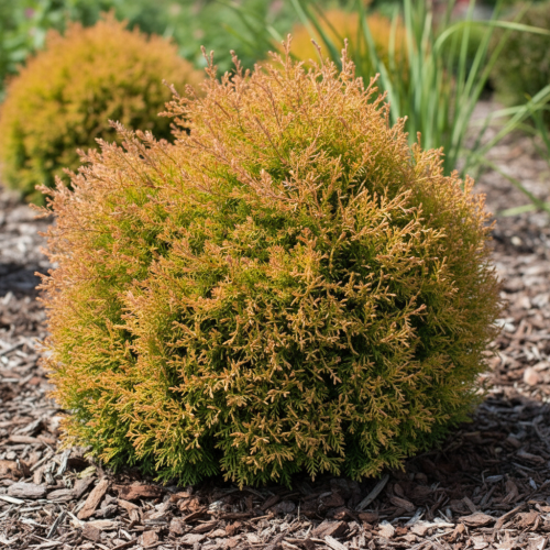 tuja-zachodnia-rheingold-thuja-occidentalis-zlotopomaranczowa-karla-kulistostożkowa-sadzonka-sadzonki-zielona-para-zielonapara