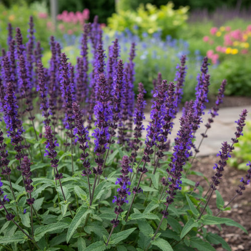 szalwia-omszona-caradonna-compact-salvia-nemorosa-ciemne-lodygi-fioletowe-kwiaty-kompaktowa-sadzonka-sadzonki-zielona-para-zielonapara