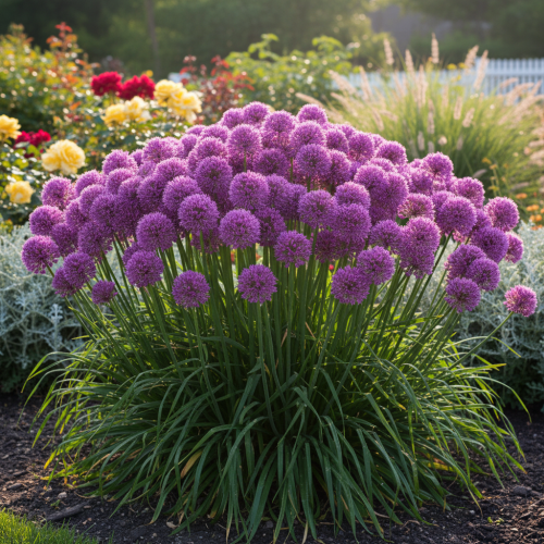 czosnek-ozdobny-allium-millenium-zielonapara-sadzonka-duza-zdrowa-fioletowe-kwiaty