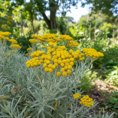 kocanka-wloska-silberzwerg-helichrysum-italicum-srebrne-liscie-zolte-kwiaty-sadzonka-sadzonki-zielona-para-zielonapara