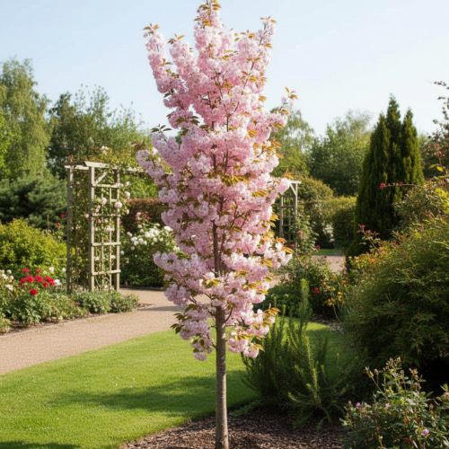 wisnia-ozdobna-amonagawa-prunus-serrulata-amonagawa-rozowe-kwiaty-wazonowy-pokroj-wiosenne-kwitnienie-sadzonka-sadzonki-zielona-para-zielonapara