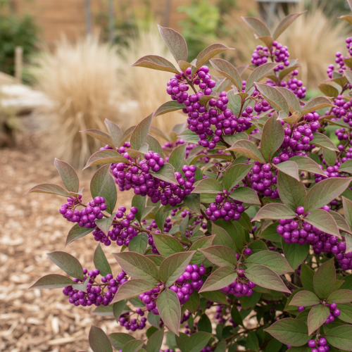 pieknotka-bodiniera-callicarpa-bodinieri-fioletowe-owoce-krzew-lisciasty-sadzonka-sadzonki-zielona-para-zielonapara