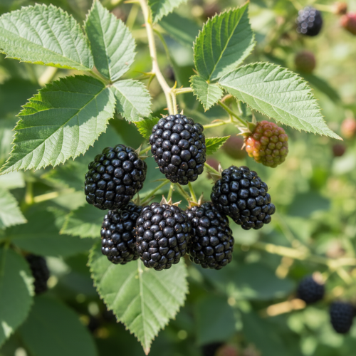 jezyna-bezkolcowa-loch-ness-rubus-fruticosus-bezkolcowa-czarne-owoce-krzew-owocowy-sadzonka-sadzonki-zielona-para-zielonapara