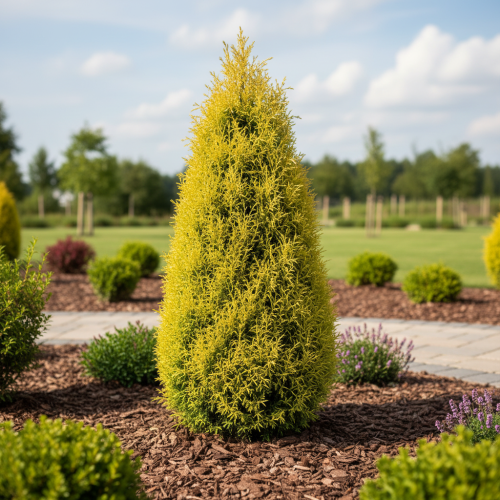 jalowiec-pospolity-gold-cone-juniperus-communis-zolte-iglaki-stożkowy-krzew-ozdobny-sadzonka-sadzonki-zielona-para-zielonapara
