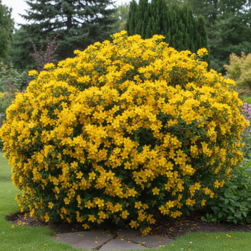 dziurawiec-hidcote-gold-hypericum-perforatum-zolte-kwiaty-bylina-ozdobna-sadzonka-sadzonki-zielona-para-zielonapara