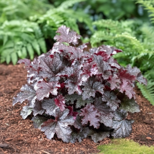 zurawka-plum-pudding-heuchera-bordowo-fioletowe-liscie-bylina-ozdobna-sadzonka-sadzonki-zielona-para-zielonapara