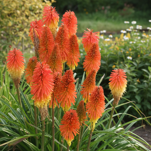 trytoma-groniasta-express-kniphofia-uvaria-czerwono-zolte-kwiaty-egzotyczna-bylina-sadzonka-sadzonki-zielona-para-zielonapara