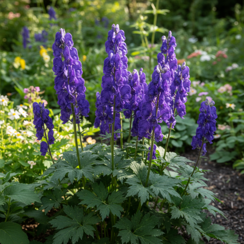 tojad-mocny-aconitum-napellus-fioletowe-kwiaty-trujaca-bylina-wysoka-sadzonka-sadzonki-zielona-para-zielonapara