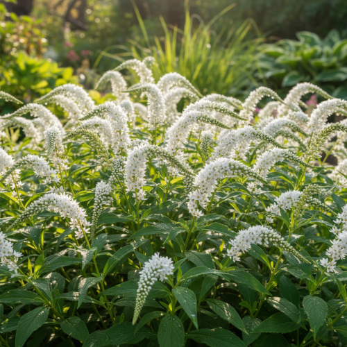 tojesc-orszelinowata-lysimachia-clethroides-biale-kwiaty-wygięte-kwiatostany-bylina-sadzonka-sadzonki-zielona-para-zielonapara