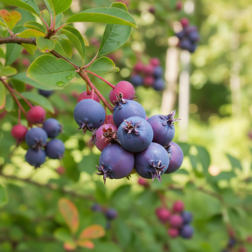 swidosliwa-kanadyjska-thiessen-amelanchier-canadensis-duze-jadalne-owoce-biale-kwiaty-krzew-sadzonka-sadzonki-zielona-para-zielonapara