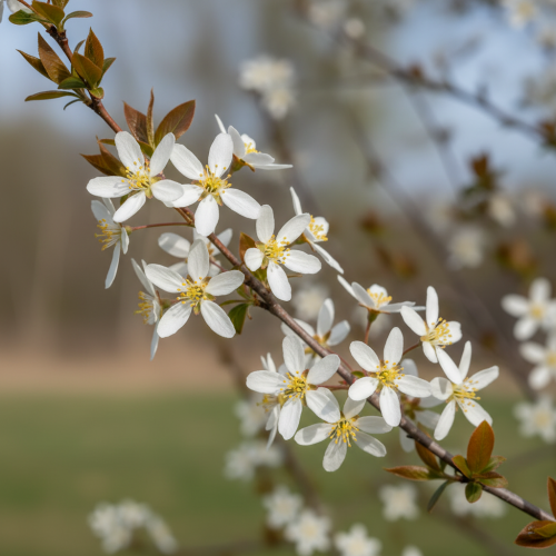 swidosliwa-kanadyjska-amelanchier-canadensis-biale-kwiaty-jadalne-owoce-krzew-ozdobny-sadzonka-sadzonki-zielona-para-zielonapara