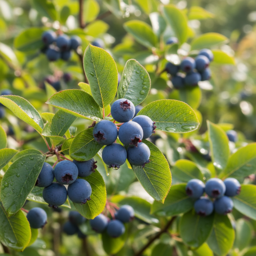 swidosliwa-kanadyjska-amelanchier-canadensis-biale-kwiaty-jadalne-owoce-krzew-ozdobny-sadzonka-sadzonki-zielona-para-zielonapara