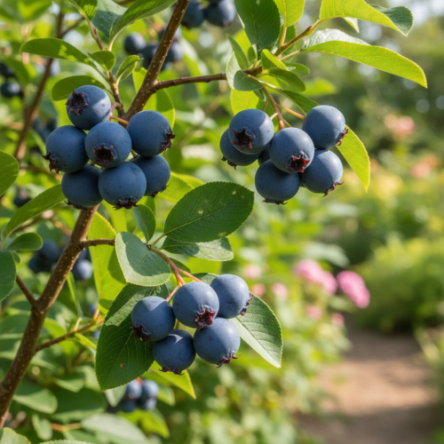 swidosliwa-kanadyjska-amelanchier-canadensis-biale-kwiaty-jadalne-owoce-krzew-ozdobny-sadzonka-sadzonki-zielona-para-zielonapara