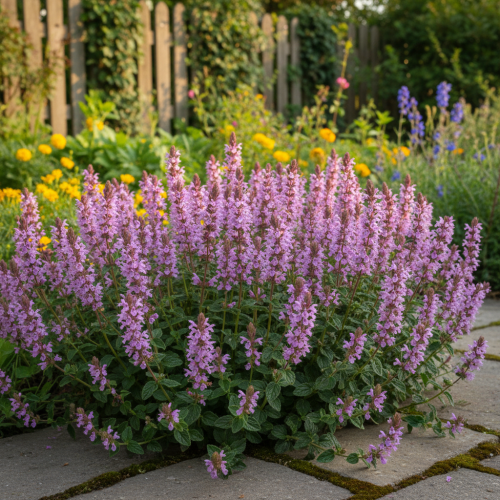 ozanka-wlasciwa-teucrium-chamaedrys-rozowe-kwiaty-zimozielona-bylina-okrywowa-sadzonka-sadzonki-zielona-para-zielonapara