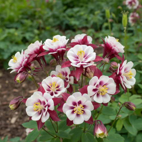 orlik-winky-red-white-double-aquilegia-vulgaris-pelne-czerwono-biale-kwiaty-kompaktowa-bylina-sadzonka-sadzonki-zielona-para-zielonapara