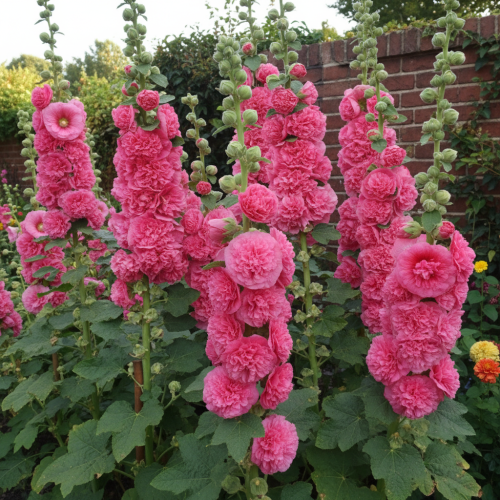 malwa-pelna-chaters-rosa-alcea-rosea-rozowe-pelne-kwiaty-wysoka-bylina-na-rabatki-sadzonka-sadzonki-zielona-para-zielonapara