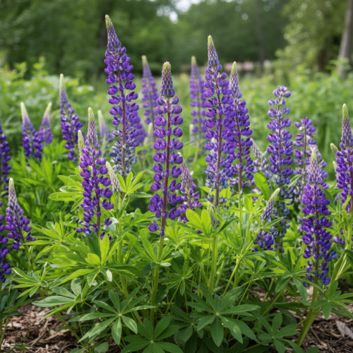 lubin-ogrodowy-gallery-blue-lupinus-polyphyllus-niebieskie-kwiaty-gesty-pokroj-bylina-na-rabatki-sadzonka-sadzonki-zielona-para-zielonapara