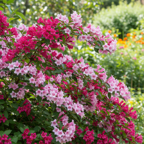 krzewuszka-cudowna-bristol-ruby-weigela-florida-bristol-ruby-sadzonka-zielona-para