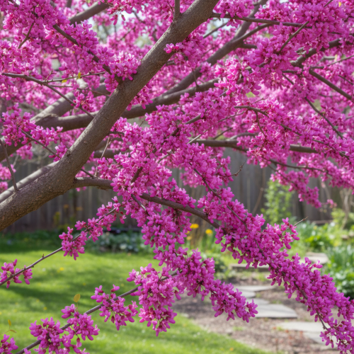 judaszowiec-poludniowy-cercis-siliquastrum-rozowofioletowe-kwiaty-na-pedach-wiosna-dekoracyjne-liscie-drzewo-ozdobne-sadzonka-sadzonki-zielona-para-zielonapara