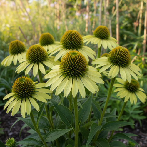 jezowka-green-jewel-echinacea-purpurea-zielone-kwiaty-ozdobna-miododajna-bylina-sadzonka-sadzonki-zielona-para-zielona
