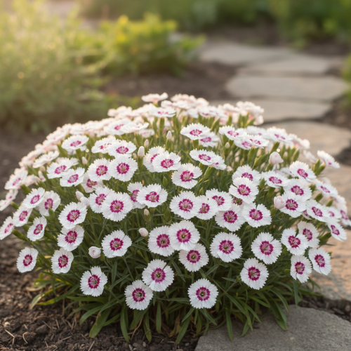 gozdzik-kropkowany-arctic-fire-dianthus-deltoides-biale-kwiaty-czerwone-oko-niska-bylina-15-25cm-sadzonka-sadzonki-zielona-para-zielonapara