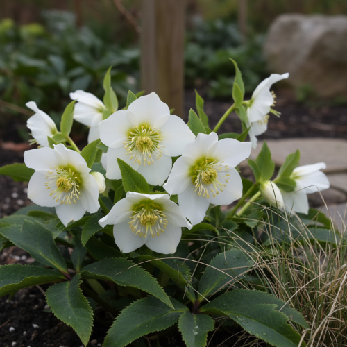 ciemiernik-christmas-carol-helleborus-niger-biale-kwiaty-zimozielona-bylina-wczesne-kwitnienie-sadzonka-sadzonki-zielona-para-zielonapara