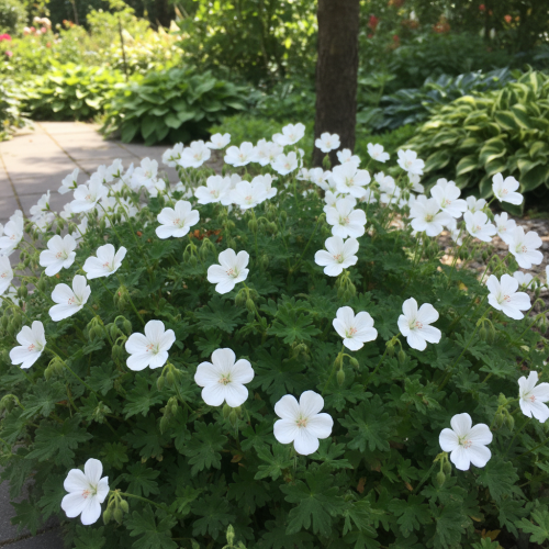 bodziszek-czerwony-album-geranium-sanguineum-biale-kwiaty-niska-bylina-okrywowa-sadzonka-sadzonki-zielona-para-zielonapara