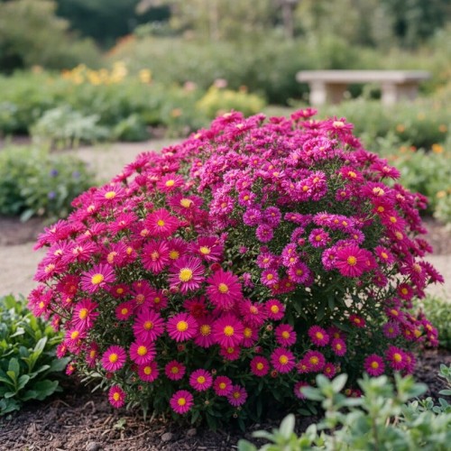 Aster nowobelgijski ‘Crimson Brocade’