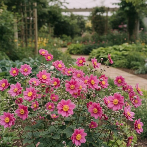 Zawilec japoński ‘Garden Breeze Rosy Red’
