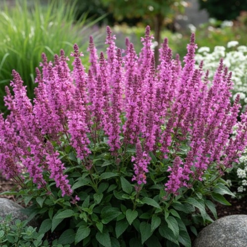 Szałwia omszona Sensation Compact Bright Rose