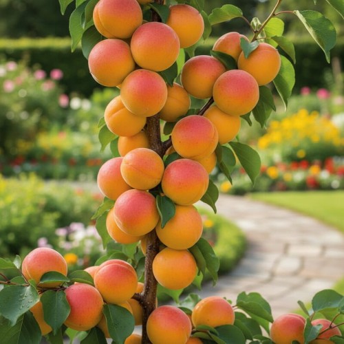 Morela kolumnowa Compacta na pniu