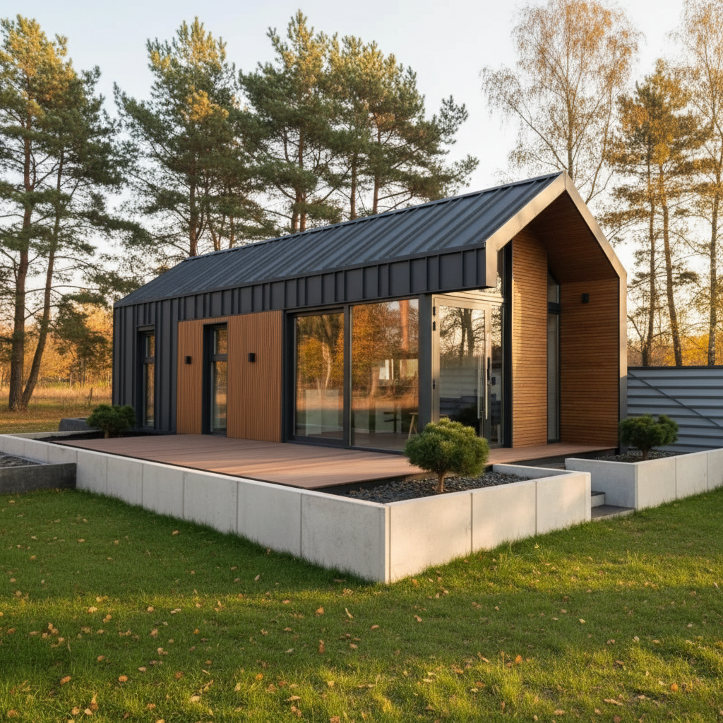 Planowanie roślinności wokół domu modułowego