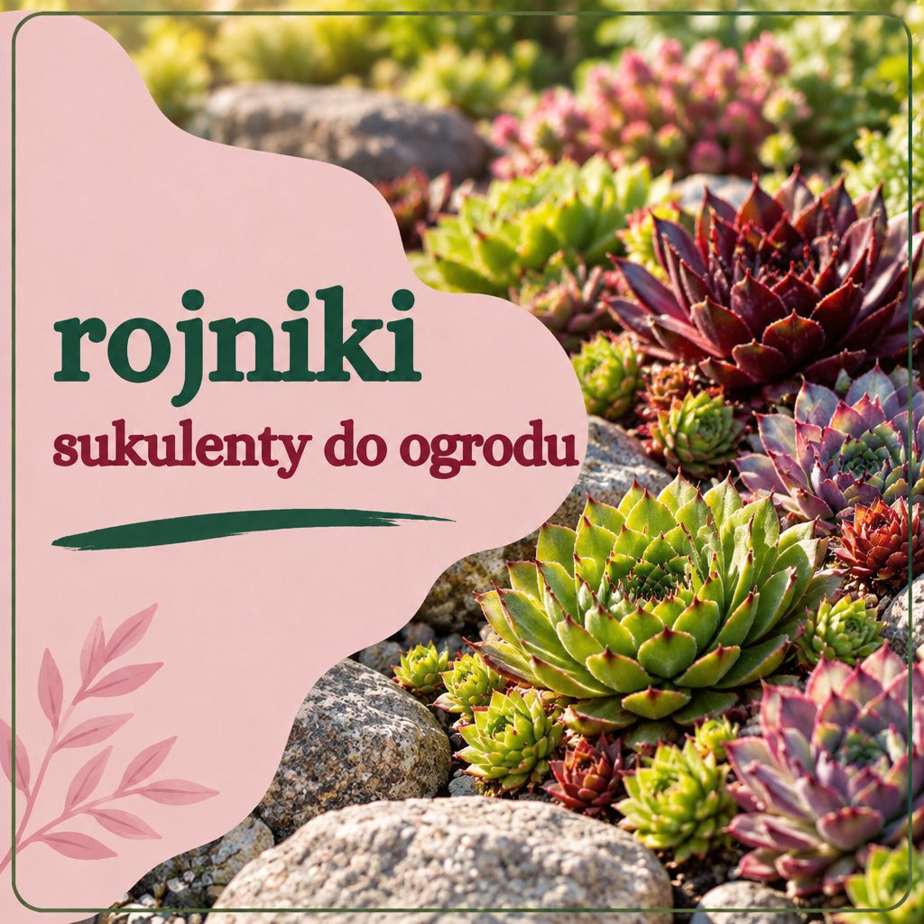 Rojniki – sukulenty Sempervivum na skalniaku w ogrodzie